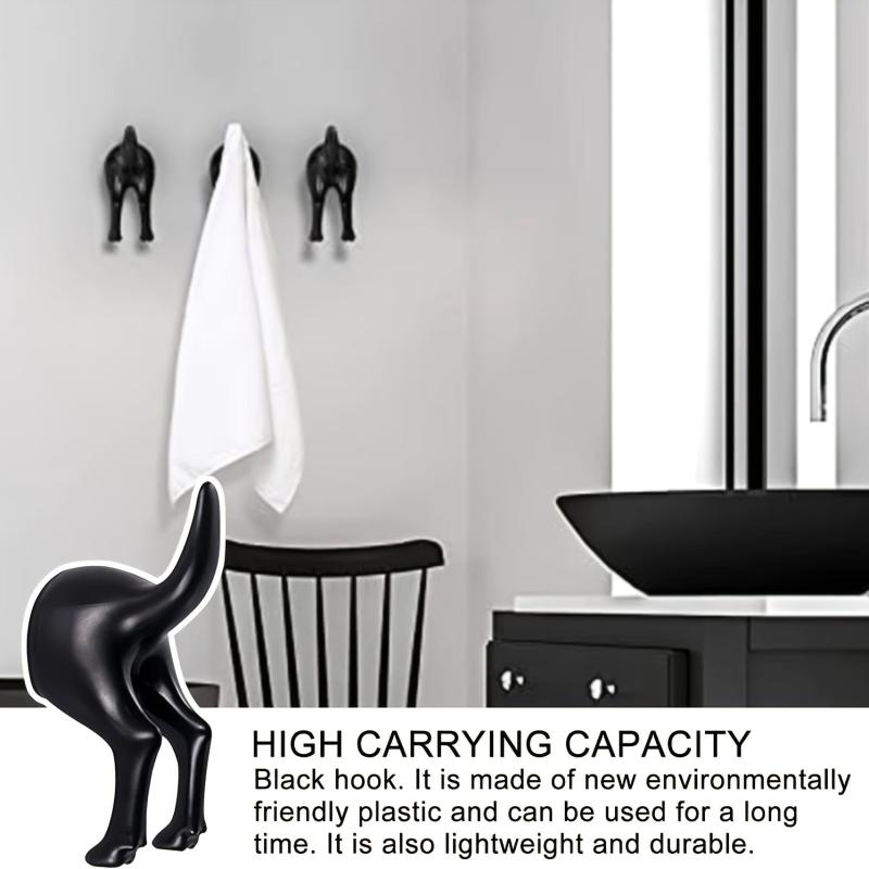 Dog Tail Wall Hook Set Office Coat Towel Key Decoration
