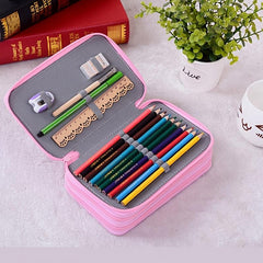 4-Layer Anti-Fall Sketch Pencil Bag, Large Capacity Stationery Box