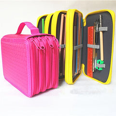 4-Layer Anti-Fall Sketch Pencil Bag, Large Capacity Stationery Box