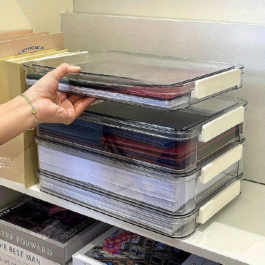 Transparent Document Storage Box Household Registration Book A4 Size
