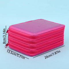 72 Hole Portable Pencil Case with Handle for School & College