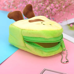 Plush Avocado Coin Purse Zipper