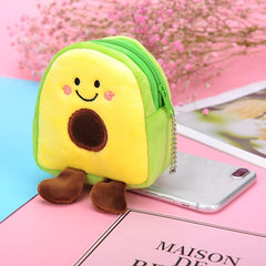 Plush Avocado Coin Purse Zipper
