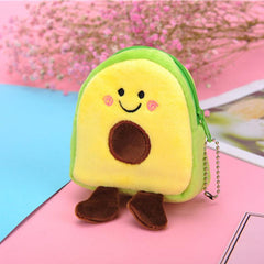 Plush Avocado Coin Purse Zipper