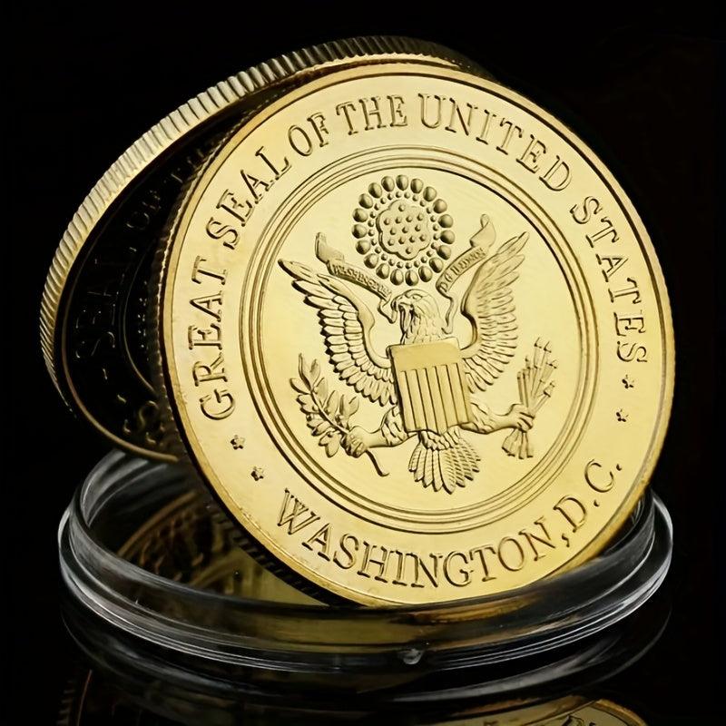 1 Pack Souvenir Collection Gift Coin Gilt Art Seal Coins For Adults And Students