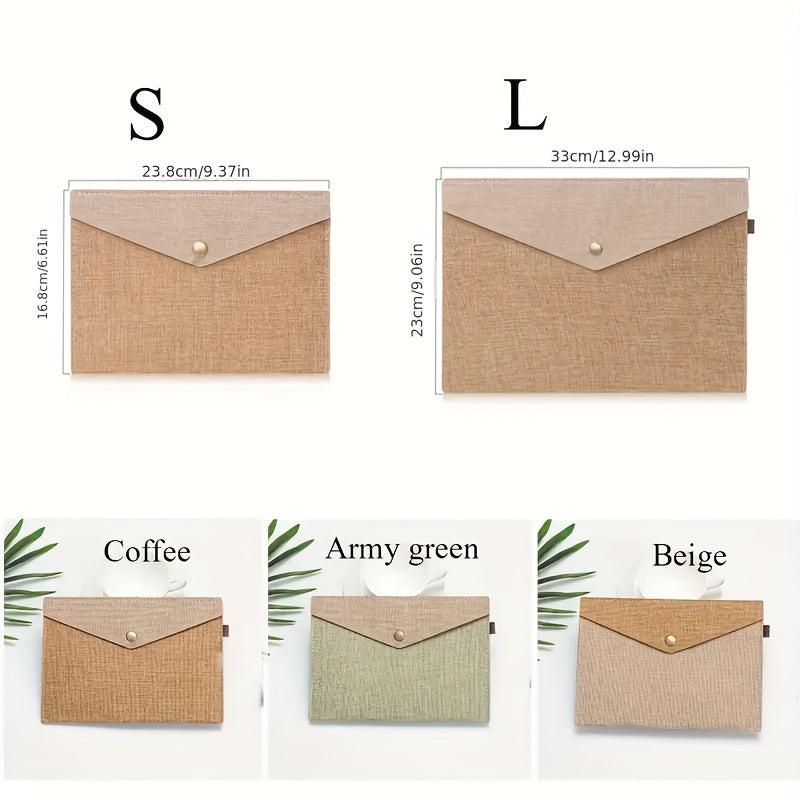 Large Capacity Canvas Stationery Case for Organizing Documents