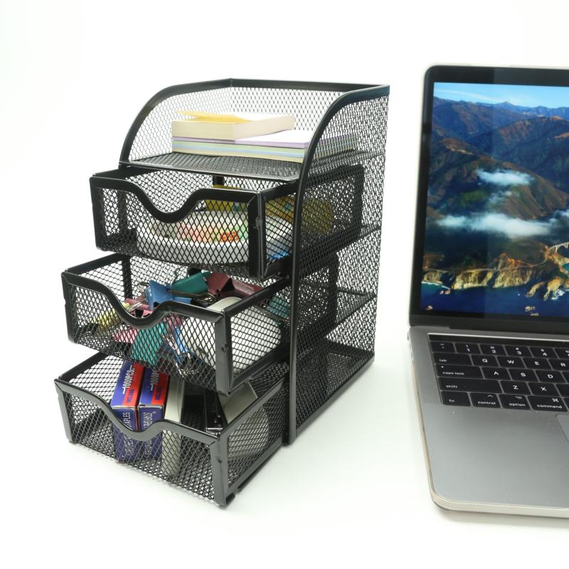 4 Tier Mesh Desk Organizer for School Dorm and Home Office