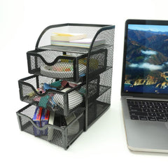 4 Tier Mesh Desk Organizer for School Dorm and Home Office