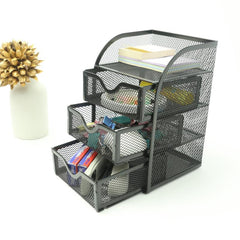 4 Tier Mesh Desk Organizer for School Dorm and Home Office