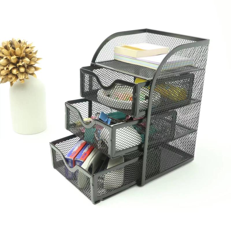 4 Tier Mesh Desk Organizer for School Dorm and Home Office