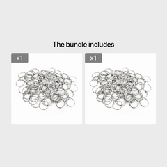 50 Pack 1 Inch Loose Leaf Binder Rings for Index Cards Flash Cards