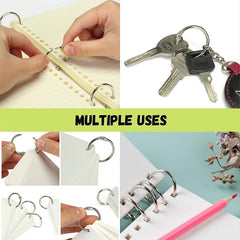 50 Pack 1 Inch Loose Leaf Binder Rings for Index Cards Flash Cards