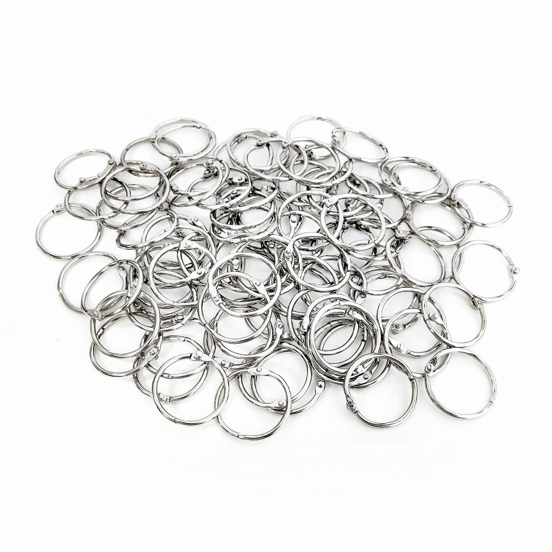 50 Pack 1 Inch Loose Leaf Binder Rings for Index Cards Flash Cards