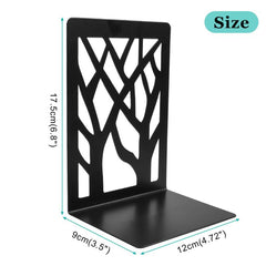2 Pcs Metal Bookends Tree Design for Home Office School Library