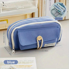 Large Capacity Pencil Case Stationery Box Handheld Cosmetics Portable