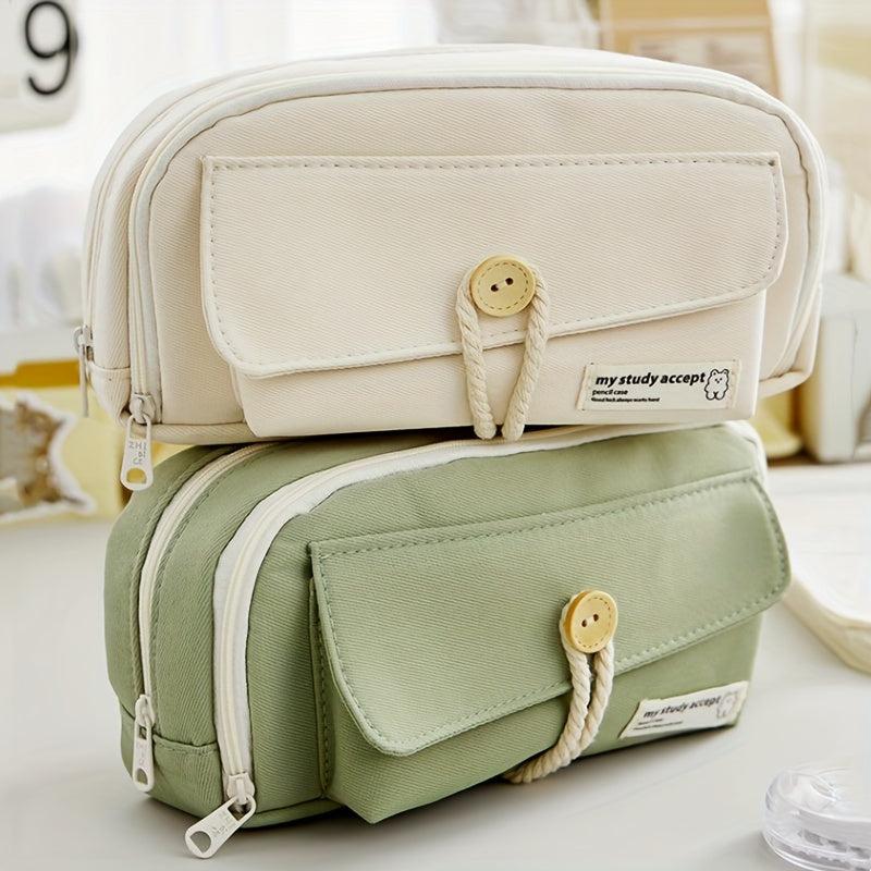 Large Capacity Pencil Case Stationery Box Handheld Cosmetics Portable