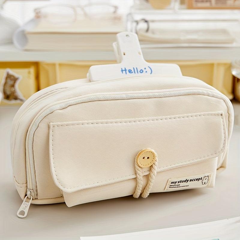 Large Capacity Pencil Case Stationery Box Handheld Cosmetics Portable
