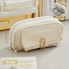 Large Capacity Pencil Case Stationery Box Handheld Cosmetics Portable