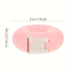 Donut Shape Mini Tape Dispenser Pink