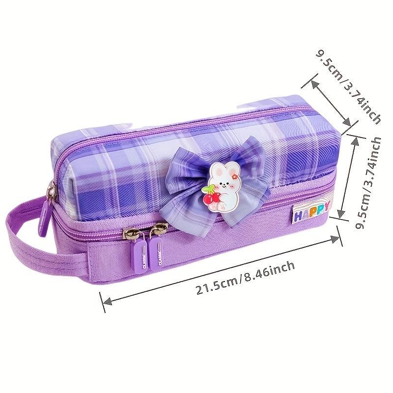 Plaid Pencil Case for Students