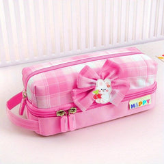 Plaid Pencil Case for Students