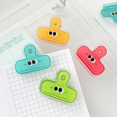 4pcs Colorful & Adorable Face Binder Clips for Organization