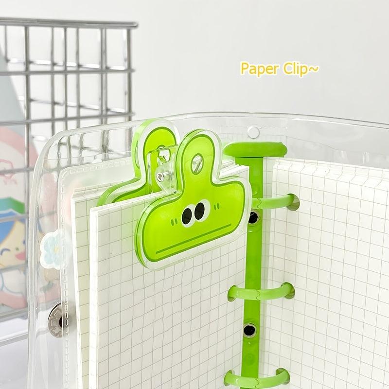 4pcs Colorful & Adorable Face Binder Clips for Organization