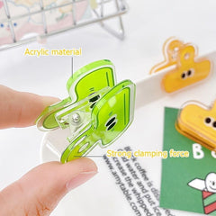 4pcs Colorful & Adorable Face Binder Clips for Organization