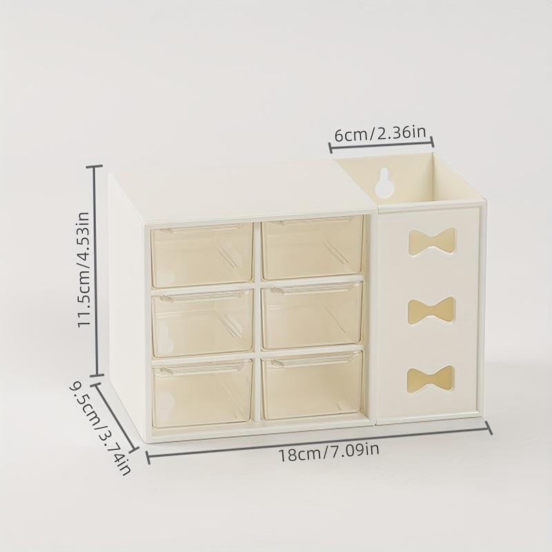 6 Compartment Desktop Storage Box Single