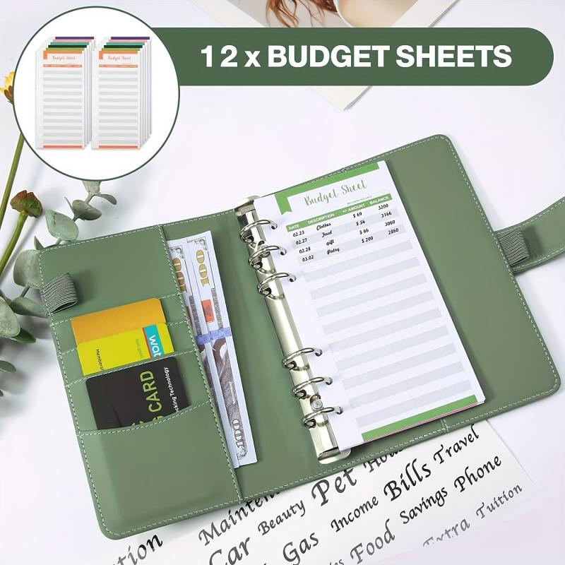 Budget Binder Money Organizer for Cash Envelopes & Expense Sheets
