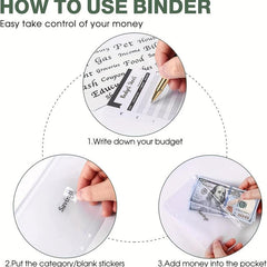 Budget Binder Money Organizer for Cash Envelopes & Expense Sheets