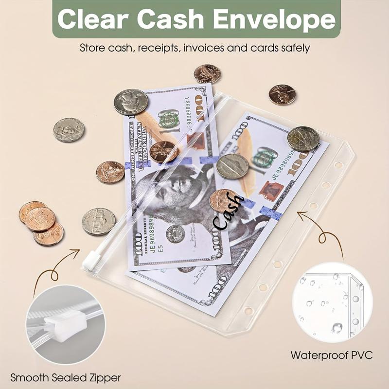 Budget Binder Money Organizer for Cash Envelopes & Expense Sheets