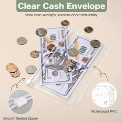 Budget Binder Money Organizer for Cash Envelopes & Expense Sheets
