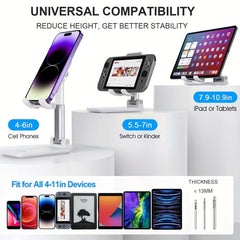 Adjustable Foldable Mobile Phone Tablet Stand for Android Smartphone & Tablets