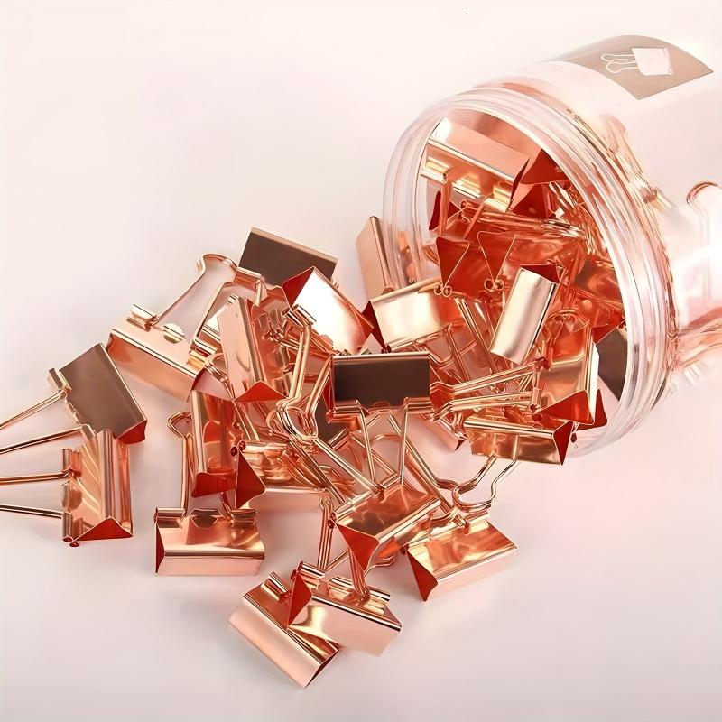 40pcs Vintage Binder Clips Paper Clamps for Office and School