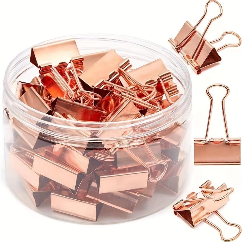 40pcs Vintage Binder Clips Paper Clamps for Office and School