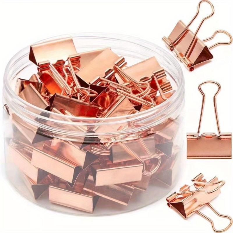 40pcs Vintage Binder Clips Paper Clamps for Office and School