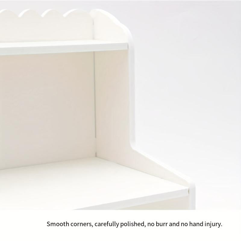 Desktop Storage Rack Wooden Double Layer Cosmetics Student Desk Storage