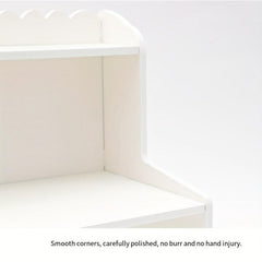 Desktop Storage Rack Wooden Double Layer Cosmetics Student Desk Storage