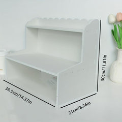 Desktop Storage Rack Wooden Double Layer Cosmetics Student Desk Storage