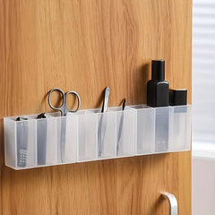 2pcs Wall Mounted 3 Grid Storage Box For Eyebrow Pencil Lipstick
