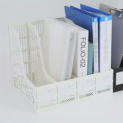 Thickened Quadruple File Holder Office Supplies Desktop Storage Rack