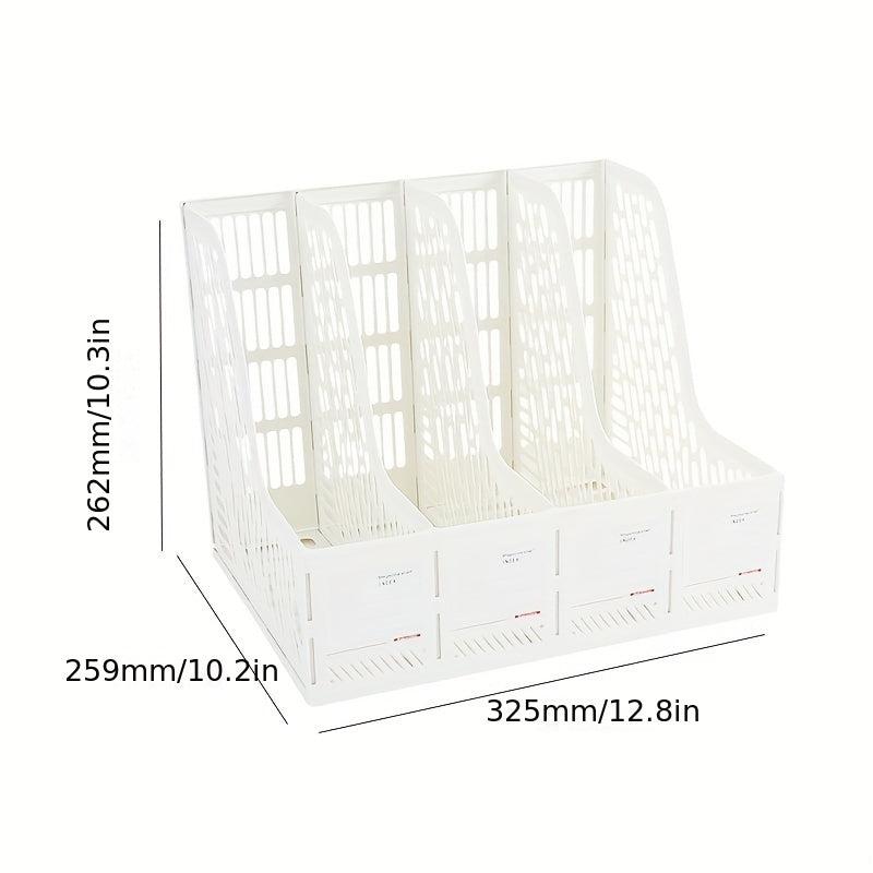 Thickened Quadruple File Holder Office Supplies Desktop Storage Rack