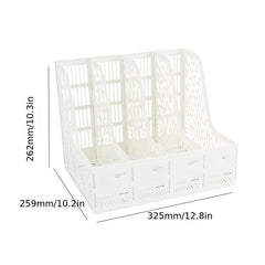 Thickened Quadruple File Holder Office Supplies Desktop Storage Rack