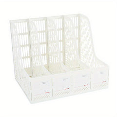 Thickened Quadruple File Holder Office Supplies Desktop Storage Rack