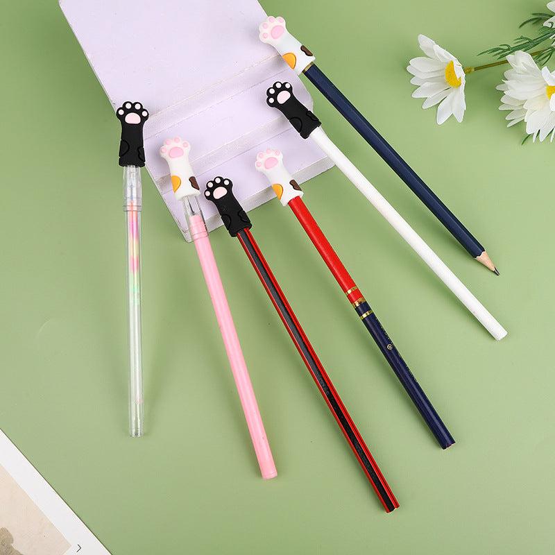 10pcs Pack Cat Claw Pencil Cap Pocket Pen Sleeve