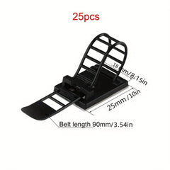 25pcs Adjustable Cable Organizer Clip Self Adhesive Tape Holder Cable Management