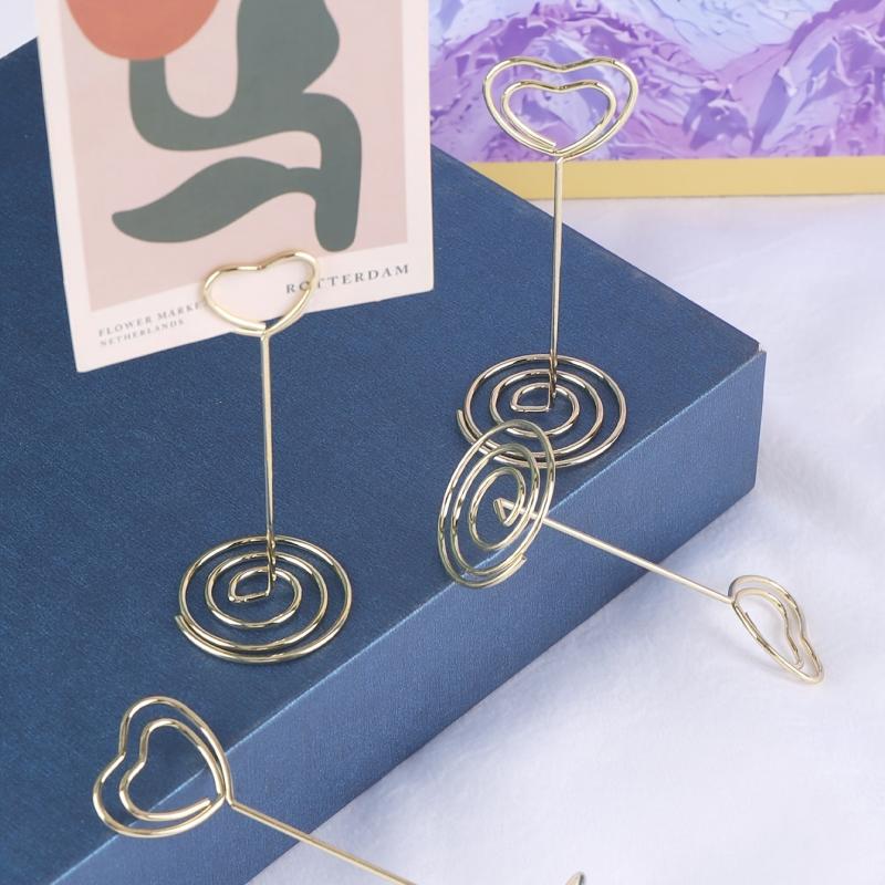 2pcs Golden Love Letter Card Placement Rack Set