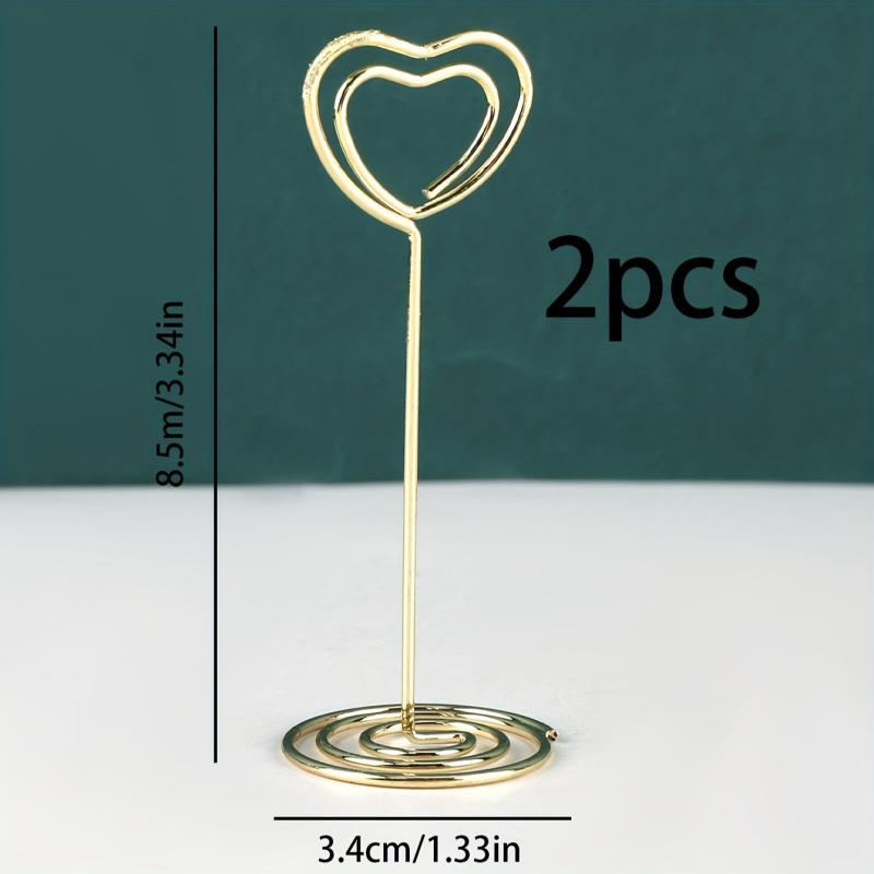 2pcs Golden Love Letter Card Placement Rack Set