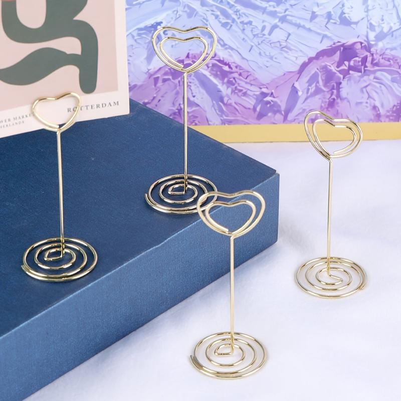 2pcs Golden Love Letter Card Placement Rack Set